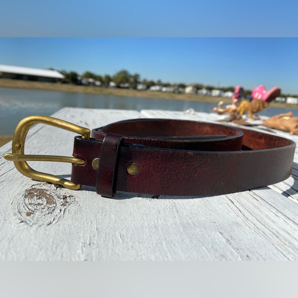 Genuine leather Red wings belt made in USA
